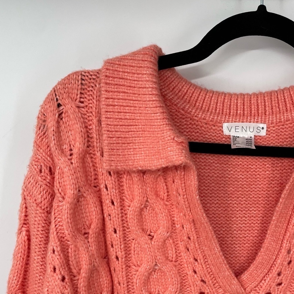 Venus Coral Thick Fuzzy Sweater - Picture 3 of 10